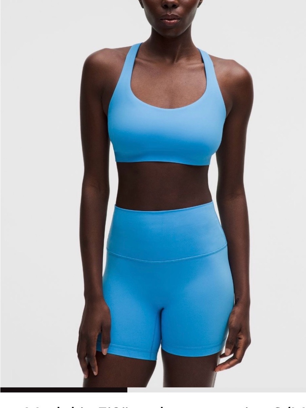 Lululemon FlexyFlex Strappy Yoga Bra, Ocean Wave, size S/M